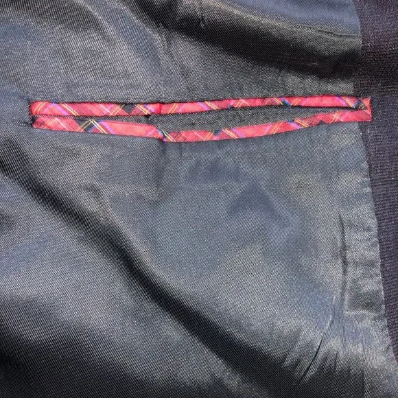 Tommy Hilfiger Blazer Mens 44R Black Wool Blend 3 Button Single Breast/Vent - Picture 9 of 11